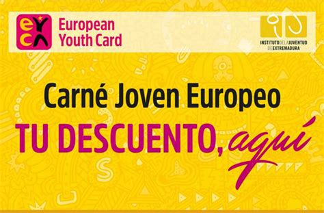 carnet joven extremadura|Carné Joven Europeo .